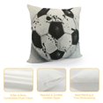 thumbnail image 4 of Qinduosi Basketball Football Baseball Soccer Pillow Covers for Boys Room Set of Kids Decorative Throw Pillow Covers Linen Watercolor Cushion Cases Sofa Bedroom Couch Home Decoration White, 4 of 5
