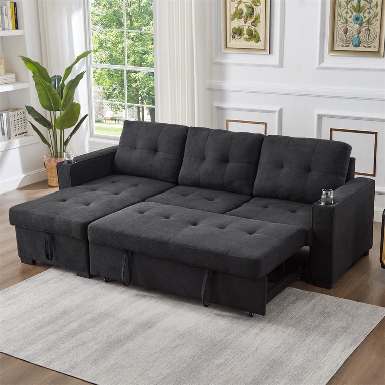 Black Sofa Bed With Storage | Baci Living Room