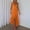 Orange, variant on Ynynloco Chiffon Ruffle Asymmetrical Midi Dress - V-Neck Spaghetti Strap Flowy Cocktail Dress for Summer & Date Night