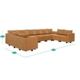 thumbnail image 5 of Naomi Home Elizabeth Modern DIY Collection-Color:Caramel,Fabric:Air Leather,Style:10 Piece Modular Sectional, 5 of 10