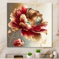 thumbnail image 2 of Designart Bold Red Floral Design I Canvas Wall Art, 2 of 5