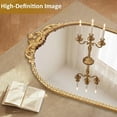 thumbnail image 4 of Arched Mirror Full Length: 60"x28" Gold Vintage Full Body Mirror Floor Antique Baroque Traditional Ornate for Entryway/Cloakroom/Bedroom/Living Room - Home Decor for Fashion-Conscious, 4 of 4