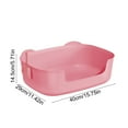thumbnail image 3 of Cats Litter Box with Splashs Proof Designs, Cat Litter Box with Cats Litter Shovel, Provides Ample Space for Cats 15.75x11.42x5.71 Inch Pink, 3 of 6