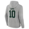 thumbnail image 3 of Men's Jordan Love Gray Green Bay Packers Icon Player Name & Number Pullover Hoodie, 3 of 3