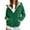 a-Green51158, variant on Women's Coat Autumn Winter Plush Lined Hooded Jacket With Santa Bull Skull Print Long Sleeve Zipper Cozy Cute Style Versatile Coat For Casual Daily Streetwear Activities Soft Outerwear