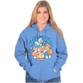 thumbnail image 3 of Vintage Smurf Just Be Cool Mushrooms Zip Up Hoodie Men's Women's Brisco Brands 2X, 3 of 6
