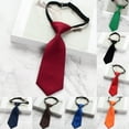 thumbnail image 2 of MUXiin Pre-Tied Boys Ties Solid Color Kids Adjustable Necktie for Age 8-12 Wedding School Graduation Back To School Fashion School Uniforms, 2 of 5