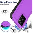 thumbnail image 3 of for Moto G Stylus 5G 2023 Case: Dual Layer Protective Heavy Duty Cell Phone Cover Shockproof Rugged with Screen Protector - Military Protection Bumper Tough - Motorola Moto G Stylus 5G 2023, Purple, 3 of 15