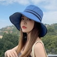 thumbnail image 5 of COCOpeaunt Fashion Summer Autumn Bucket Hat Patchwork Stripe Women Outdoor Hip Hop Foldable Bob Fisherman Hat Casual Travel Gorros Panama, 5 of 6