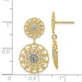 thumbnail image 3 of 14K Two-Tone Gold Earring Drop & Dangle Women'S 27 mm 14, 3 of 3