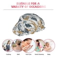 thumbnail image 6 of Kdxio Winter Forest Animals Print Shower Cap for Women,Elastic and Reusable,Double Waterproof Layers Bathing Hat, 6 of 6