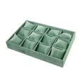 thumbnail image 4 of Jewelry Organizer Storage Velvet Jewelry Drawer Insert Display for Store Display Green Bracelet Tray, 4 of 8
