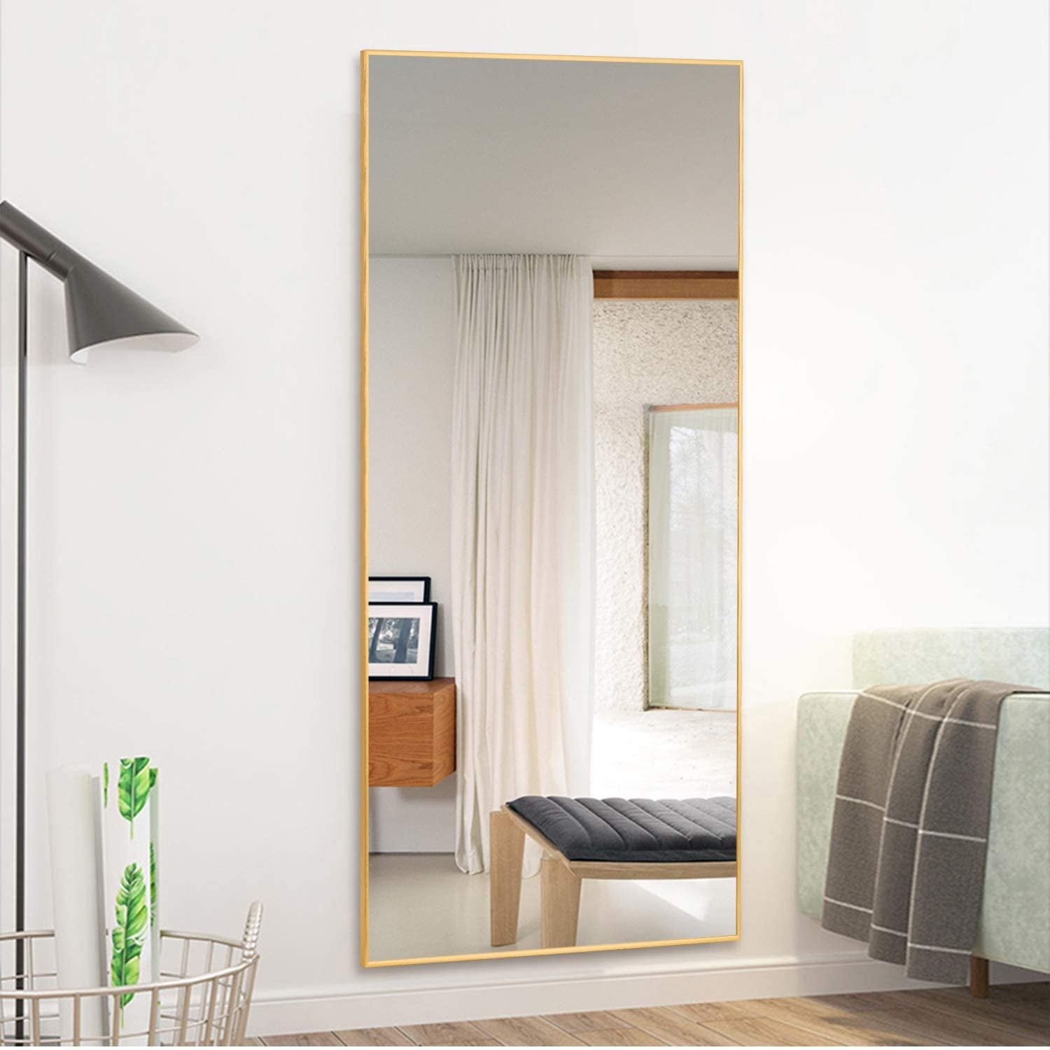 NeuType 71"x34" Gold Modern Full Length Mirror