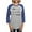 Heather/Blue, variant on - Proud Army Grandma Black Long Sleeve T Shirt - Womens Baseball Tee