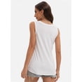 thumbnail image 2 of 3-pack White Womens Tank Tops V Neck Summer Trendy Casual Loose Fit Flowy Sleeveless Shirts, 2 of 6