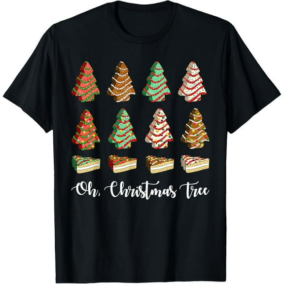 Oh Christmas Tree Cakes Debbie Funny Christmas Snack Cake T-Shirt
