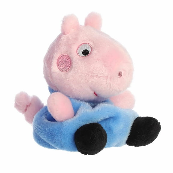 Aurora - Mini Pink Playful Stuffed Animal - 4" George Pig Palm Pals - Peppa Pig