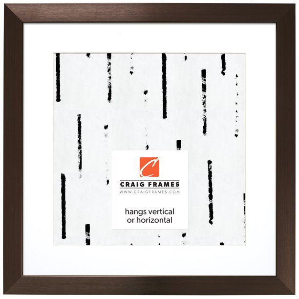 Craig Frames Modern Aesthetics 125, 16x16 inch Picture Frame Matted for