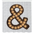 thumbnail image 3 of Ambesonne Symbol Shower Curtain, Ampersand Punctuation Mark, 69"Wx84"L, Coconut Orange and Brown, 3 of 3