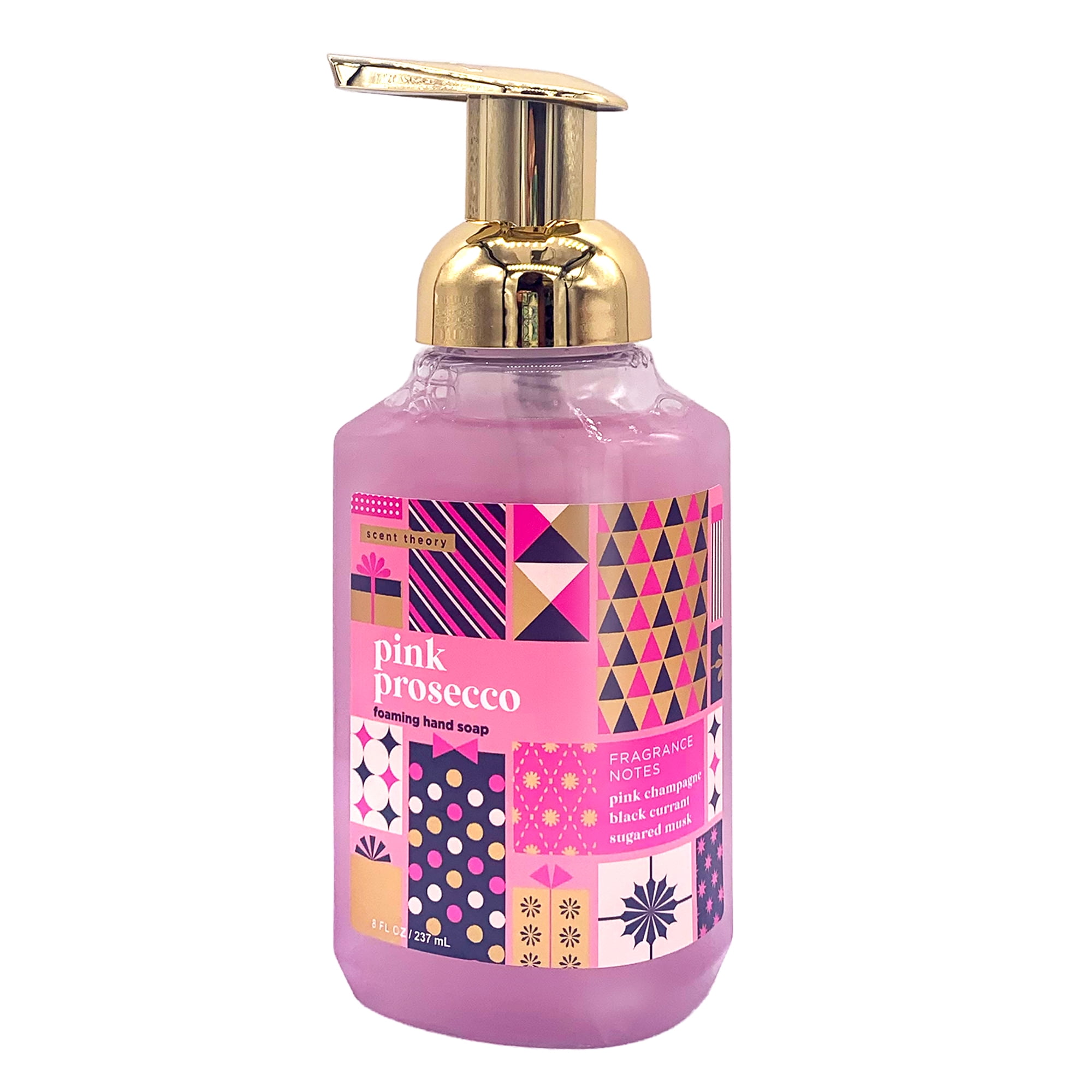 (4 pack) Scent Theory Holiday Foaming Hand Soap, Pink Prosecco, 8 fl oz