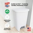 thumbnail image 2 of Glad Kitchen Trash Can with Lid, Step Foot Pedal and Garbage Bag Rings, 13 Gallon, White, 2 of 10