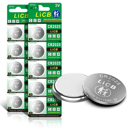LiCB CR2025 Lithium Batteries 3 Volt Coin & Button Cell (10 Pack)
