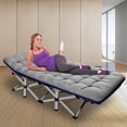 thumbnail image 6 of Slsy Folding Camping Cots for Adults, Folding Cot Bed, Heavy Duty Wide Sleeping Cots with 2 Sided Mattress & Carry Bag, 6 of 11