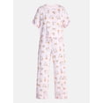 thumbnail image 4 of Way to Celebrate Women's Hacci Knit Short Sleeve Sleep Top, Sizes XS to 3X, 4 of 4