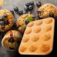 thumbnail image 3 of Moldes para Hornear de Cobre Eternal Living Antiadherentes 12 Muffins set 2pzs, 3 of 5