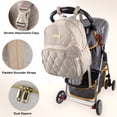 thumbnail image 5 of Baby Essentials 3 in 1 Diaper Bag Backpack, Changing Pad & Pacifier Pouch for Newborns, Infants, Toddlers - Quilted, Smooth, Sheek, Padded in Design, 5 of 8