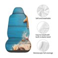 thumbnail image 4 of Daiia Shells and Starfish Printed Car Seat Cover - Waterproof & Sweatproof - Universal Fit, Machine Washable, Non-Slip - Seat Protector for Car, Truck, SUV, Van (1 Pack), 4 of 5