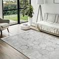 thumbnail image 3 of Grey Geometric Area Rugs for Living Room Washable Rugs Boho Moroccan Area Rug Soft Neutral Geometric Bohemian Carpet Distressed Indoor Rug for Bedroom Dining Room Office Foldable Nonslip Rug, 3 of 9