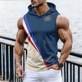 thumbnail image 2 of GrmtClth Mens Usa Flag Hooded Tank Tops Independence Day 1776-2026 Summer Gym Hoodie Sleeveless Workout Muscle Shirts Sporty Bodybuilding Clothing Blue XL, 2 of 7