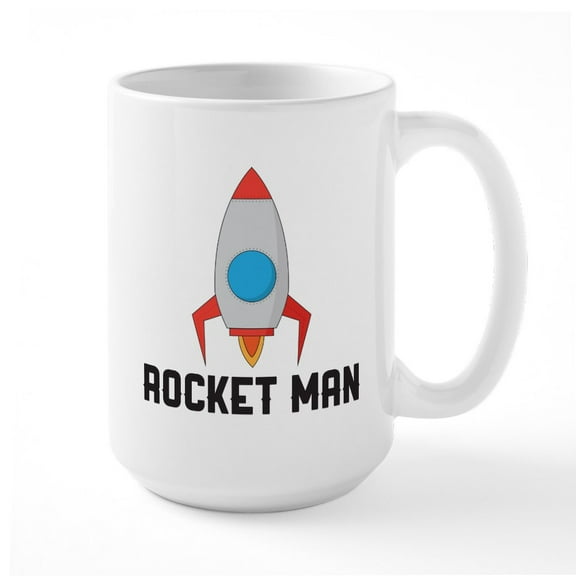 CafePress - Rocket Man - 15 oz Ceramic Large White Novelty Mug