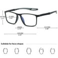 thumbnail image 3 of KOOSUFA Mens Blue Light Blocking Reading Glasses +4.00 Sports Spring Hinges Rectangular Lightweight TR90 Computer Readers Eyewear Eyeglasses 5 Colors Set, 3 of 7