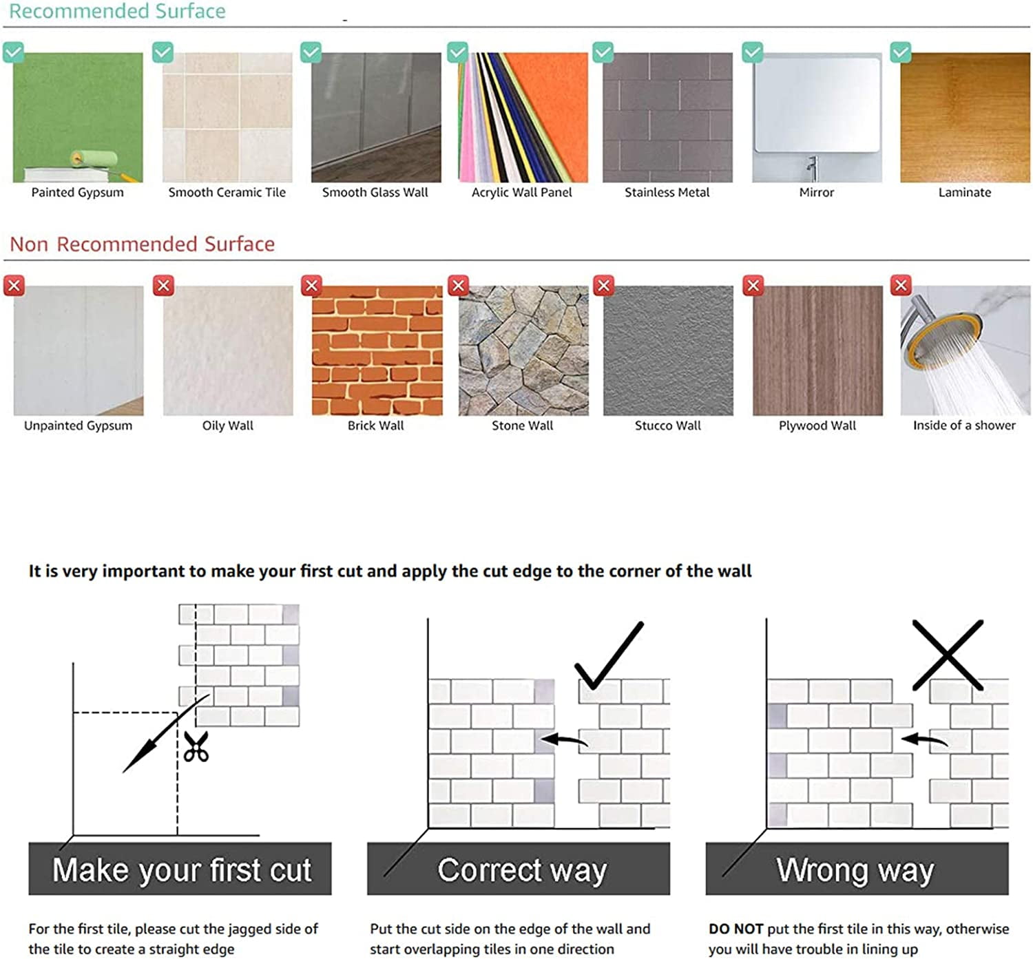 5Sheet 3D Mosaic Tile Sticker Peel and Stick Backsplash Tile Kitchen Mosaic Wall Tiles Self-Adhesive DIY Backsplash