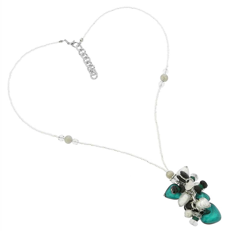 Glass Of Venice Bracciale Donatella In Autentico Vetro Di Murano Con Cuori - Colore Acqua, Fatto A Mano A Venezia Con Certificato - 3