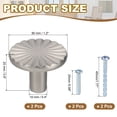 thumbnail image 2 of Uxcell Cabinet Knobs Modern Round Drawer Pulls Zinc Alloy Furniture Handle for Closet Dresser Cupboard Kitchen Bedroom Bathroom 2 Silver, 2 of 7