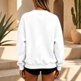 thumbnail image 7 of Zorvxlyn Womens Sweatshirt Drop Shoulder Long Sleeve Oversized Crew Neck Sweatshirt Women Fall Winter Solid Color Oversized Pullover for Women White S, 7 of 7