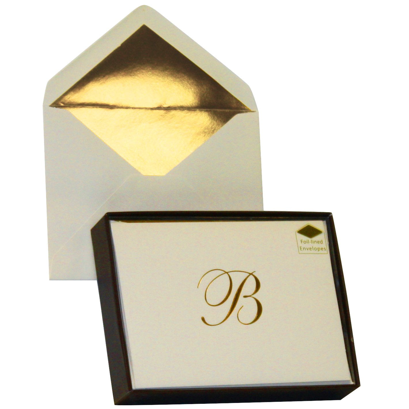 Notecards Envelopes Purple Monogram Gold R Paper Blank Inside for sale online 