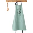 thumbnail image 1 of Delantal de cocina KAIYANG impermeable de dibujos animados con bolsillo verde adulto talla 4, 1 of 4