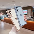 thumbnail image 4 of Compatible with Samsung Galaxy S20 FE Case,Love Heart Pattern Electroplated Design Soft TPU Shockproof Protective Phone Case Full Camera Lens Protection Cover for Samsung Galaxy S20 FE-Blue, 4 of 10