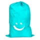 thumbnail image 1 of Bolsa de lavandería con cordón de nailon para el hogar, viajes, ropa sucia, edredones, libros, almacenamiento, cara sonriente azul, 1 of 10