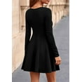 thumbnail image 5 of PRETTYGARDEN Fall Cocktail Dresses for Women Elegant Classy Wedding Guest Long Sleeve Homecoming Party A Line Mini Dress, 5 of 10