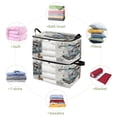 thumbnail image 4 of Foldable Clothes Storage Bags Clothes Organizer Bin with Clear Windows for Clothes Bedding Rock Elements Mural, 4 of 6