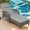 Gray Wicker/ Light Gray Cushion, variant on VIVIJASON Outdoor Wicker Chaise Lounge Chair with Cushion, PE Rattan Patio Lounge Chair 77" Long, 6-Positions Adjustable Pool Reclining Sunbathing Chair with Armrest & Head Pillow for Poolside, Beige