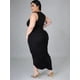 thumbnail image 2 of Wmstar Plus Size Dresses for Women Clothing Solid Bodycon Stretch Draped Maxi Dress Slip Outfits Wholesale Dropshipping, 2 of 5