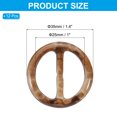 thumbnail image 2 of Uxcell Scarf Ring Clip Resin Round T-Shirt Clip Fashion Ring Scarves Clasp Buckle Tie Circle Light Coffee Color, 2 of 6