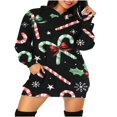 thumbnail image 2 of Sweat à Capuche de Noël pour Femmes avec Manches Longues et Imprimé Cartoon avec Poches, 2 of 5