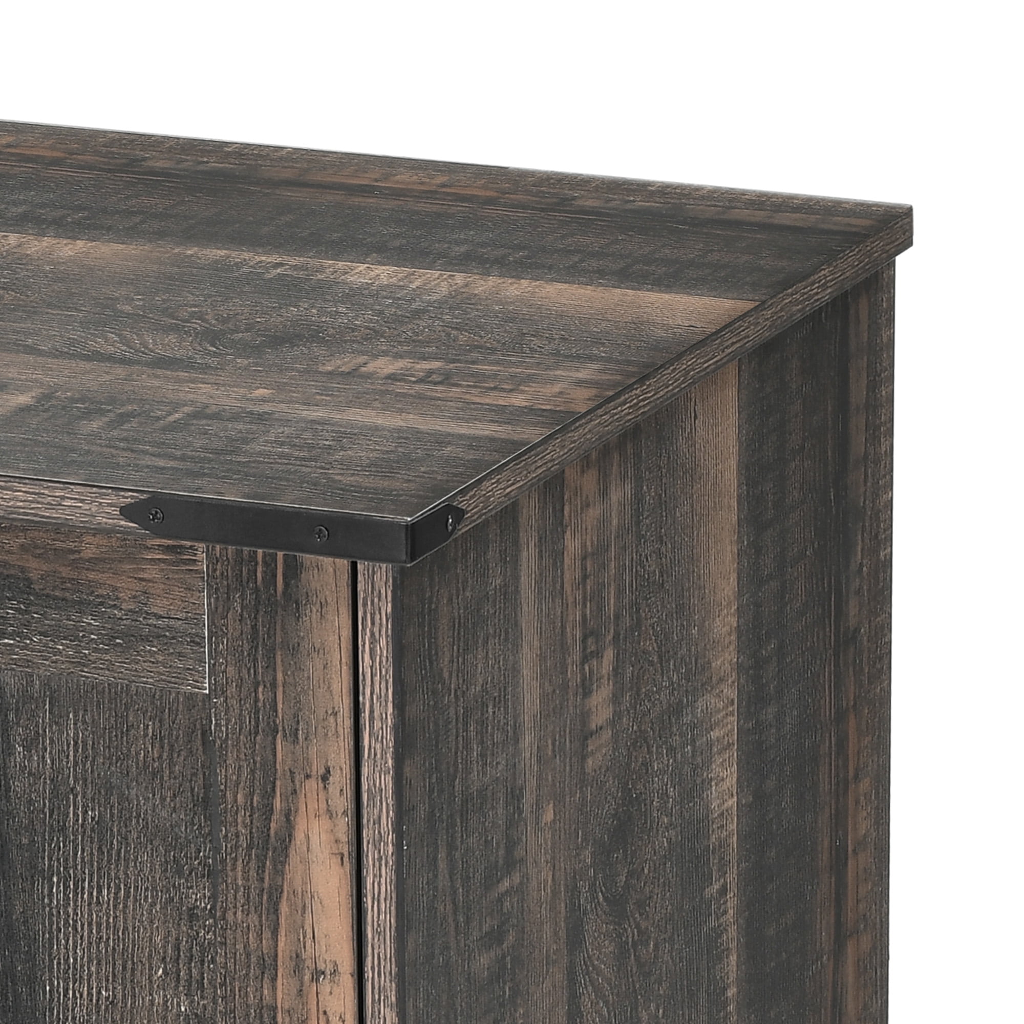 DEXTRUS 4-Drawer File Cabinet with Lock, 15.86" Deep Vertical Filing Cabinet, Rustic Grey